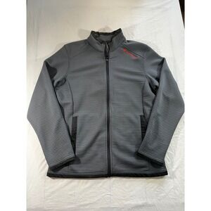 Audi Sport Stormtech Mens Jacket Full Zip Charcoal Grey Ribbed Large